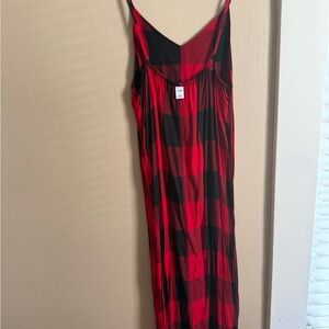 Old Navy Red and Black Plaid Dress